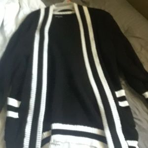 Black woven cardigan